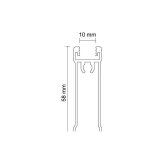 Horizontal bottom profile for 10 mm systems