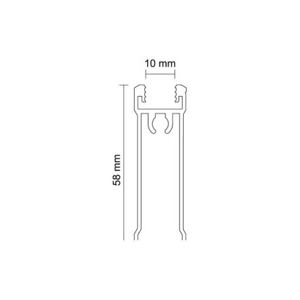 Horizontal bottom profile for 10 mm systems 1 Horizontal bottom profile for 10 mm systems 1