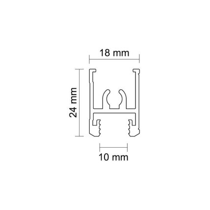 Horizontal upper profile for 10 mm systems 1 Horizontal upper profile for 10 mm systems 1