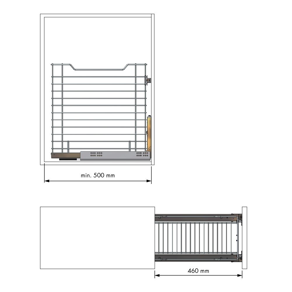 Pull out basket for laundry Classic 3 Pull out basket for laundry Classic 3