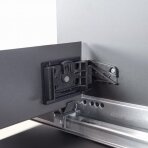 Locking mechanism set for pull-out shelves