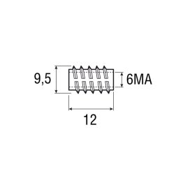 Screw-in sleeve M6