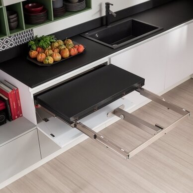Pull-out table with single telescopic folding leg "T-ABLE" 3