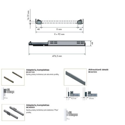 Pull-out shelf set 2