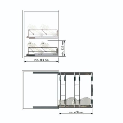 Pull-out shoe rack 2