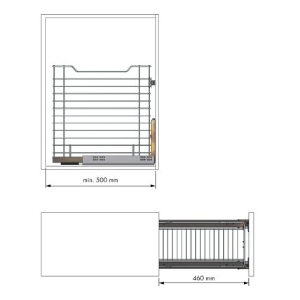 Pull out basket for laundry Classic 3 Pull out basket for laundry Classic 3