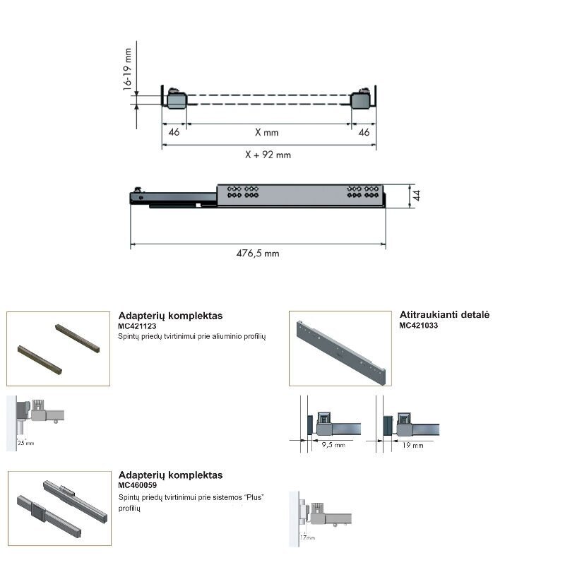 Pull-out shelf set 2