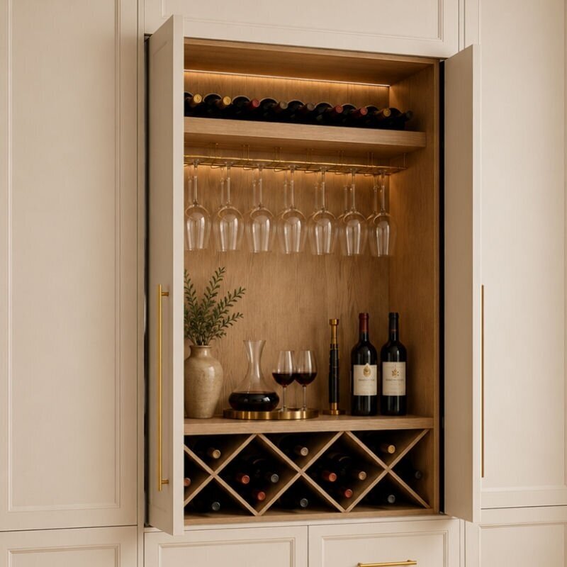 PB15 MINI – compact pocket door system for smaller cabinets 2