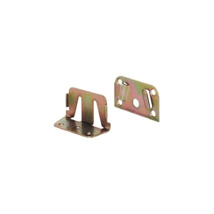 Bed connector for central-tie bar and slatted frame supports Bed connector for central-tie bar and slatted frame supports