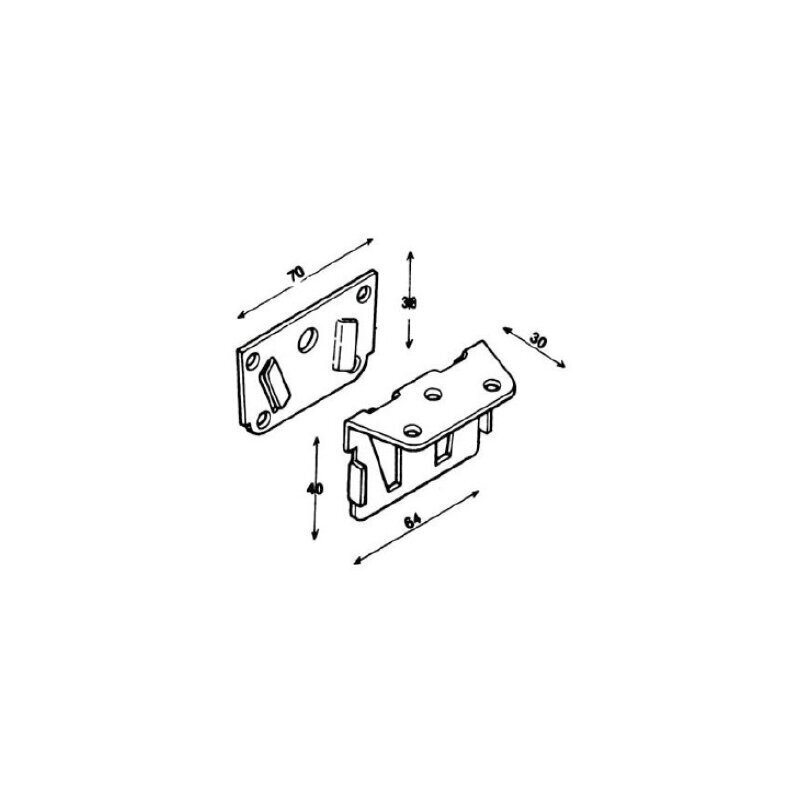 Bed connector for central-tie bar and slatted frame supports 2 Bed connector for central-tie bar and slatted frame supports 2