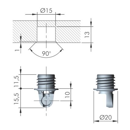 Mechanizm opuszczania wspornik K12, frezowany 1 Mechanizm opuszczania wspornik K12, frezowany 1