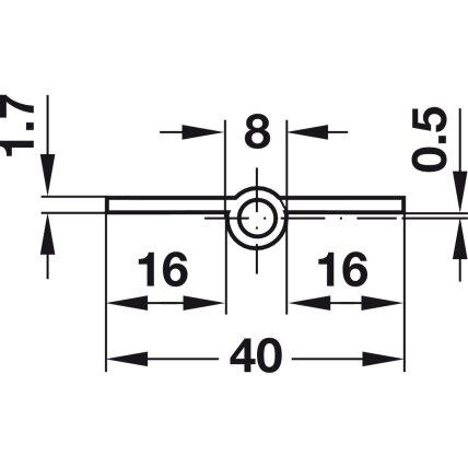 Brass hinge, with flat leaf and knobs. Suitable for full inset doors. 1 Brass hinge, with flat leaf and knobs. Suitable for full inset doors. 1