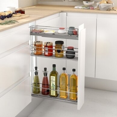 Bottle pull-out with 3 shelves
