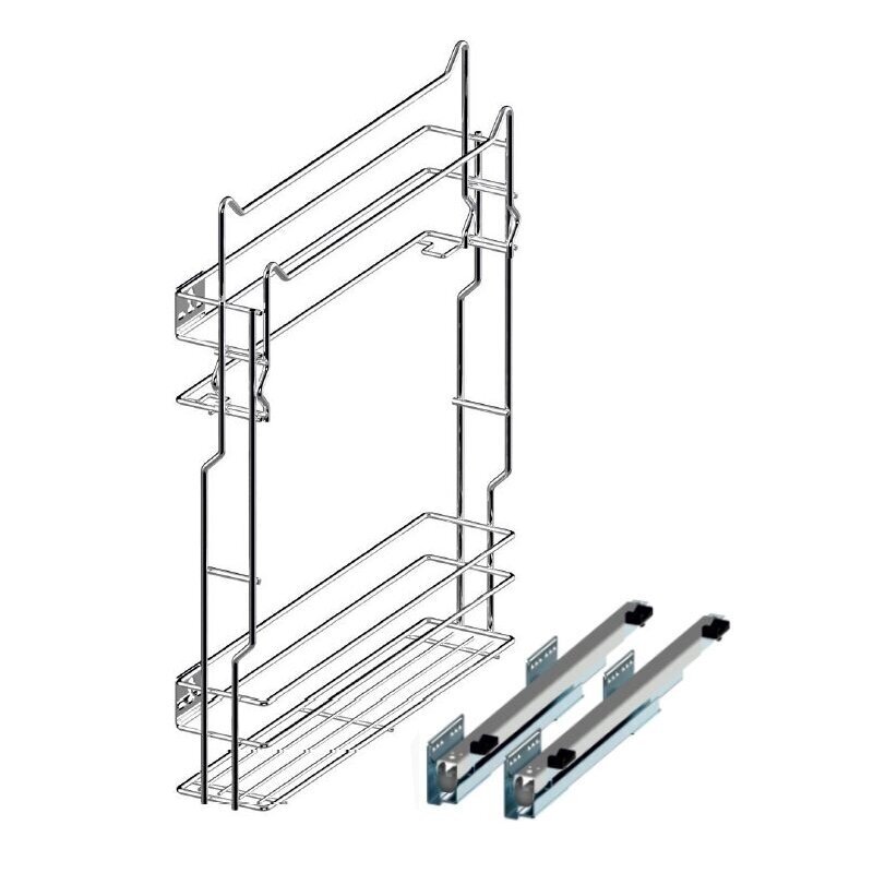 Izvelkams grozs ar pakaramo dvieļiem 150 mm Izvelkams grozs ar pakaramo dvieļiem 150 mm