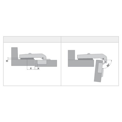 Blind corner hinge "Basic QS" 1 Blind corner hinge "Basic QS" 1