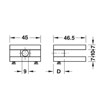 Podpórka półki 46718X-90 2 Podpórka półki 46718X-90 2