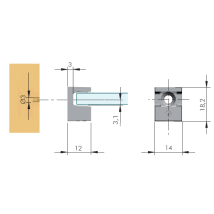 Shelf support „Kristal“ 1 Shelf support „Kristal“ 1