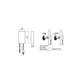 Touch sensor switch for chipboard up to 40 mm thickness