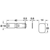 Push door catch for tall doors, beige, adhesive retaining catch