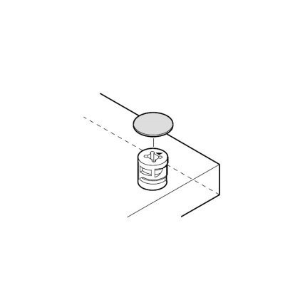 Wooden cover cap for connector housings, Ø - 18 mm, self-adhesive 1 Wooden cover cap for connector housings, Ø - 18 mm, self-adhesive 1