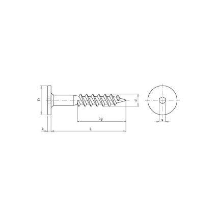 Hex socket flat head screw 1