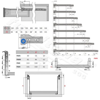 Szuflada Metalbox, H-150 mm 2 Szuflada Metalbox, H-150 mm 2