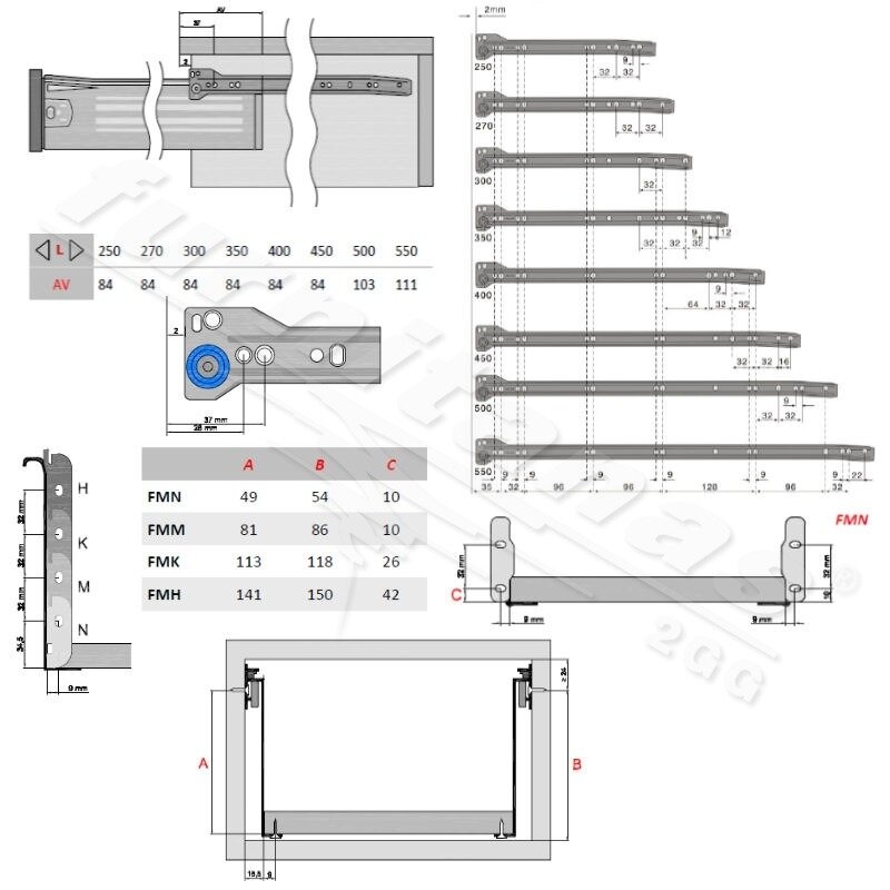 Szuflada Metalbox, H-54 mm 1 Szuflada Metalbox, H-54 mm 1