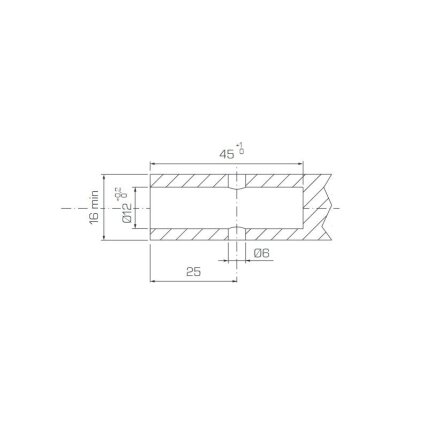 Recessed horizontal fitting ROSTRO 1