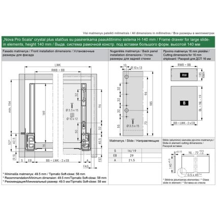 „Nova Pro Scala“ CRYSTAL PLUS drawer for slide-in elements H-140 mm 1 „Nova Pro Scala“ CRYSTAL PLUS drawer for slide-in elements H-140 mm 1