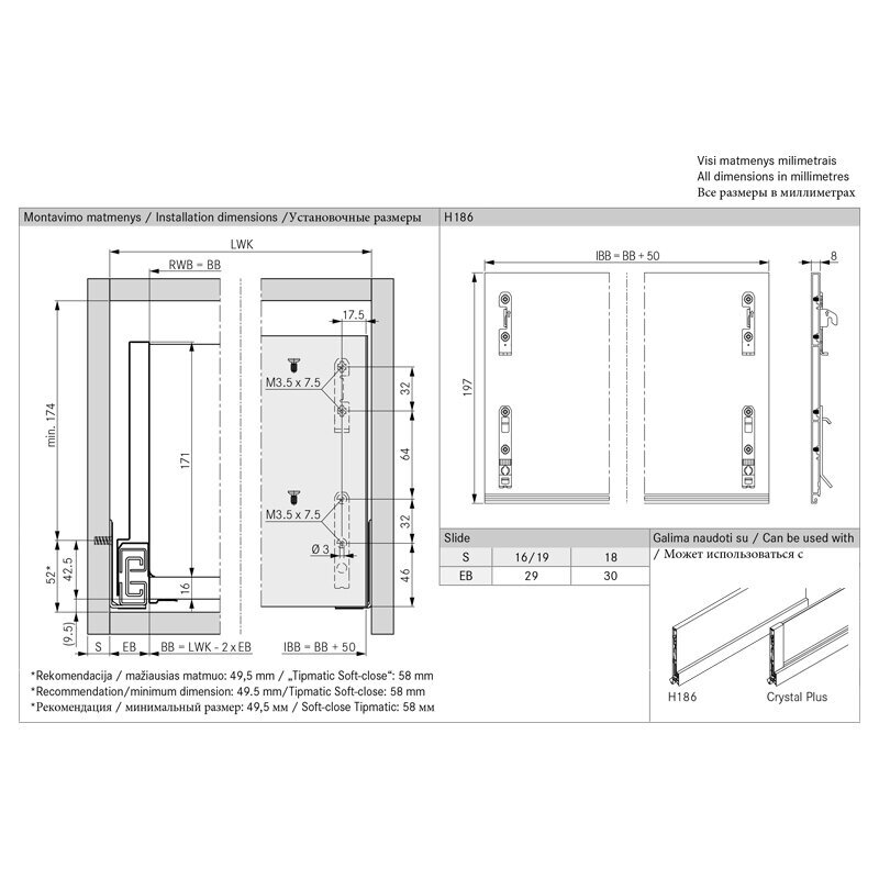 „Nova Pro Scala" inset panel for drawer H186 3 „Nova Pro Scala" inset panel for drawer H186 3