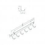 Hanger with 6 hooks „LIBELL“
