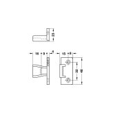 Panel component of „Push In“ fitting