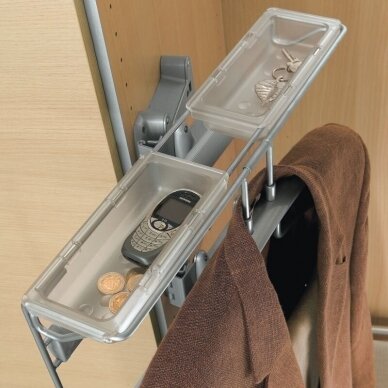 Suit hanger with universal tray for details