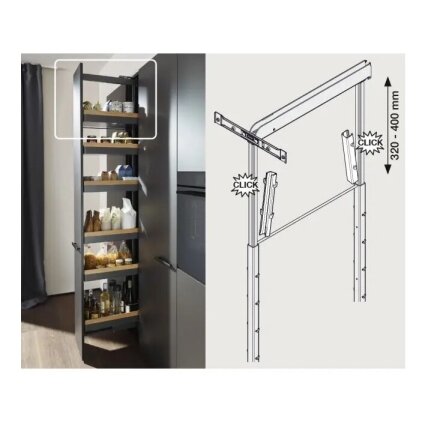 Extra hooks set (2 pcs), for height-adjustable frame 1