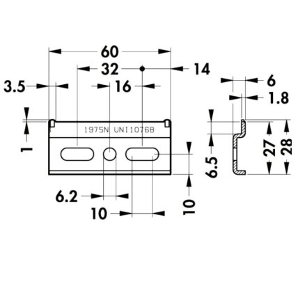 Hanging plate CAM.875Z060 1 Hanging plate CAM.875Z060 1