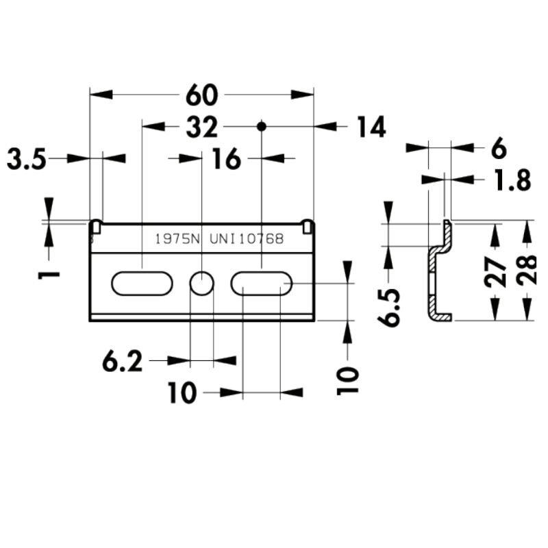 Hanging plate CAM.875Z060 1 Hanging plate CAM.875Z060 1