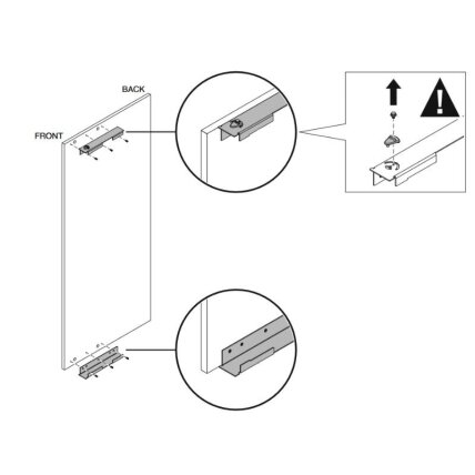 PB15 Mini Side connecting bracket kit for 1 door 1