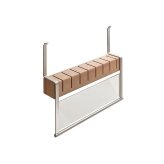 Wooden knife holder with glass "Linero"