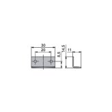 Striker plate, nickel Striker plate, nickel