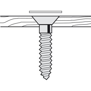 Nasadki samoprzylepne, plastikowe, 18 mm 1 Nasadki samoprzylepne, plastikowe, 18 mm 1