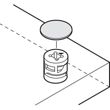 Nasadki samoprzylepne, plastikowe, 18 mm 2 Nasadki samoprzylepne, plastikowe, 18 mm 2