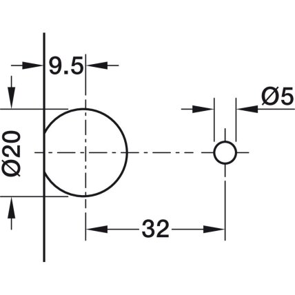 Connector housing Rafix, Ø - 20 mm, for lightweight panels, plastic 3