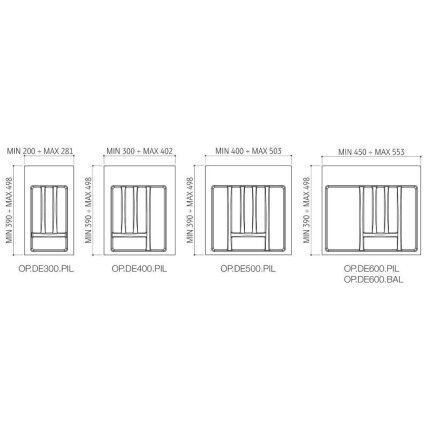 Plastic cutlery trays "BASIC LINE" 4 Plastic cutlery trays "BASIC LINE" 4
