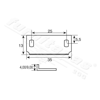 Striker plate for lock CM.0215/XX.SBR 1