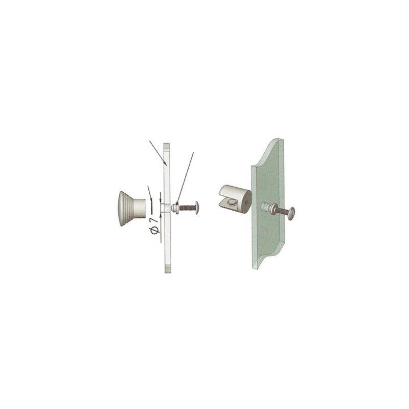 Plastic nut for glass 1