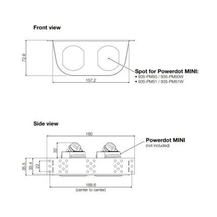 Powerdot Bracket Mini, double 3 Powerdot Bracket Mini, double 3