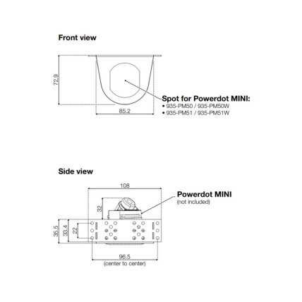 Powerdot Bracket mini, single 4 Powerdot Bracket mini, single 4