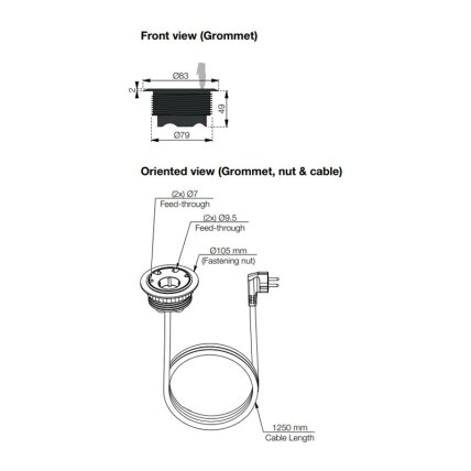 Powerdot Ø79 mm su 4 angomis laidams 5 Powerdot Ø79 mm su 4 angomis laidams 5