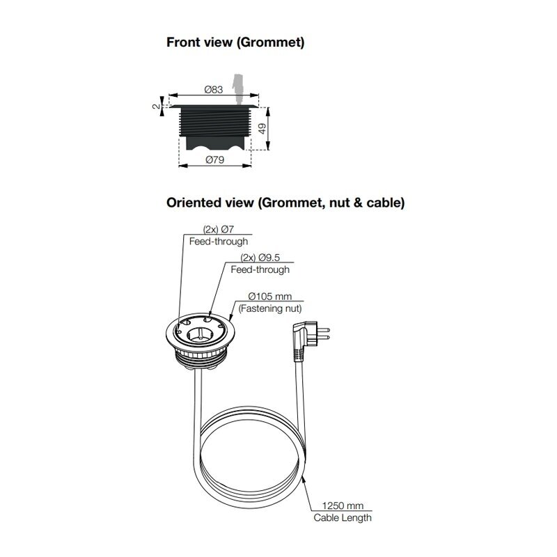 Powerdot Ø79 mm su 4 angomis laidams 5 Powerdot Ø79 mm su 4 angomis laidams 5