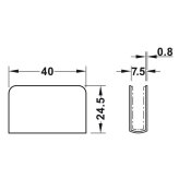 Counterpiece for 4-6 mm glass doors